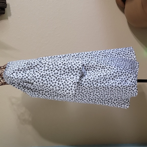 Alfani White with Black Print Short Sleeve Blouse Women's Size 2X - Picture 7 of 16